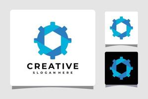 Gear With Shutter Camera Logo Template Design Inspiration vector