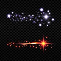 White And Red Magical Sparkle Element vector