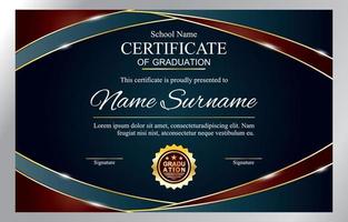 Certificate Template For School Or University vector