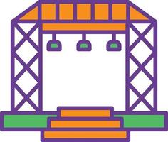 Stage Line Filled Two Color vector