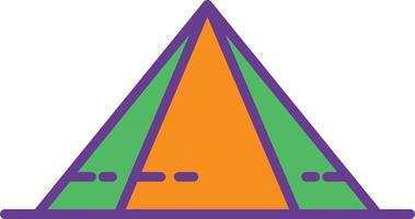 Pyramid Line Filled Two Color vector