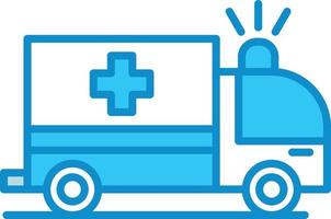 Ambulance Line Filled Blue vector