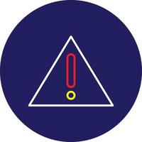 Warning Sign Line Multicolor vector