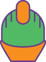 Construction Helmet Line Filled Two Color vector