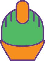 Construction Helmet Line Filled Two Color vector