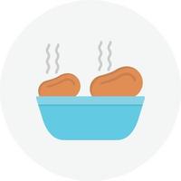 Roasted Potato Flat Circle vector