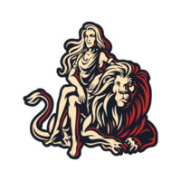 illustration de signe du zodiaque lion tshirt imprimé png