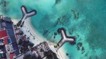Aerial View to the Maafushi Island, Maldives video