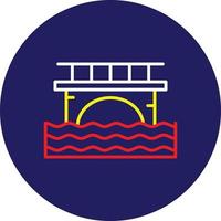 Bridge Line Multicolor vector