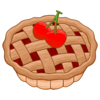 ilustración de comida rápida de pastel de cereza png