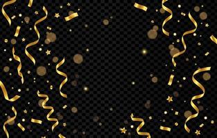 Gold Confetti For Party vector