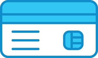 Credit Card Line Filled Blue vector