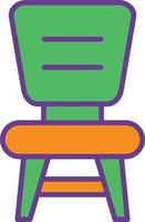 Chair Line Filled Two Color vector