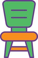 Chair Line Filled Two Color vector