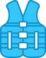 Life Jacket Line Filled Blue vector