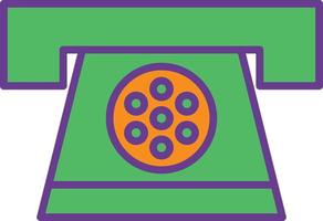 Contact Us Line Filled Two Color vector