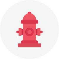 Fire Hydrant Flat Circle vector