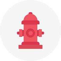 Fire Hydrant Flat Circle vector