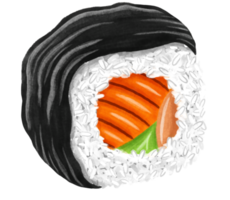 ilustração de comida japonesa de sushi png