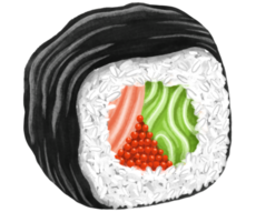 ilustração de comida japonesa de sushi png