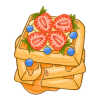 Waffellose Fast-Food-Illustration png