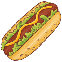 ilustración de perrito caliente png