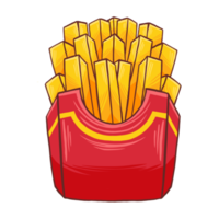 pommes frites snabbmat illustration png