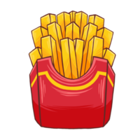 Pommes-Fast-Food-Illustration png