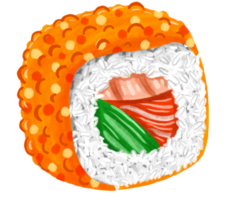 ilustración de comida de sushi japón png