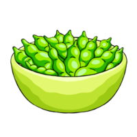 edamame japón comida ilustración png