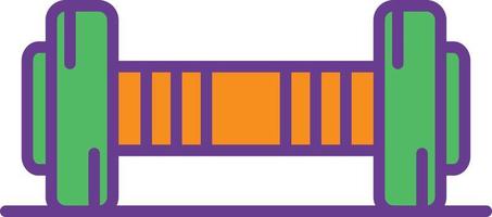 Dumbbells Line Filled Two Color vector