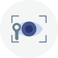 Eye Recognition  Flat Circle vector