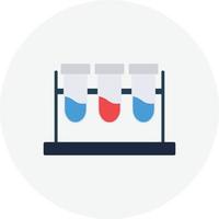 Test Tube Flat Circle vector