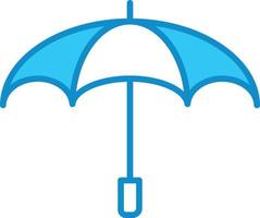 Umbrella Line Filled Blue vector