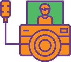Vlog Line Filled Two Color vector