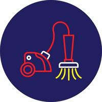 Vacuum Cleaner Line Multicolor vector