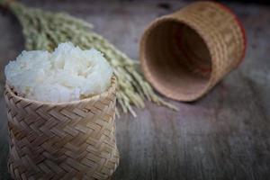 Sticky rice wicker, open photo