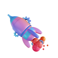 illustrazione 3d avvio colorato png