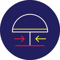 Emergency Button Line Multicolor vector
