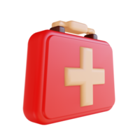 3D illustration first aid kit suitable for camping png