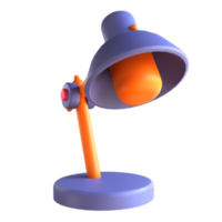 lámpara de mesa icono 3d para la educación png
