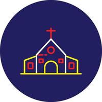 Church Line Multicolor vector