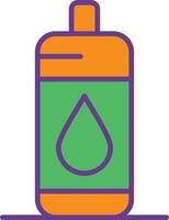 Water Bottle Line Filled Two Color vector