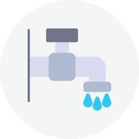 Water Tap Flat Circle vector