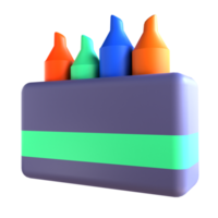 3D icon crayon for education png