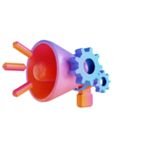 illustrazione 3d promozione della gestione colorata png