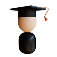 sombrero de toga de ilustración d para la educación png