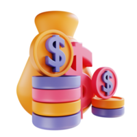 3D illustration finance suitable for business and finance png