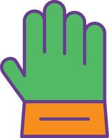 Glove Line Filled Two Color vector