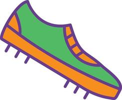 línea de zapatos llena de dos colores vector